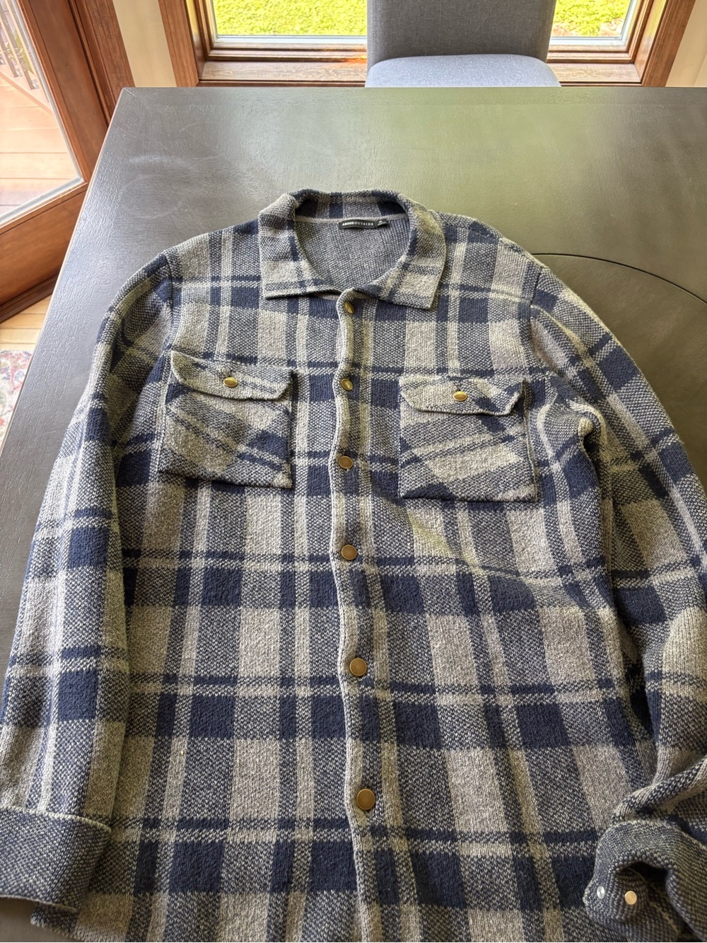 Highlander Plaid Shirt Jacket By Abode Outside. Size Xl View 3